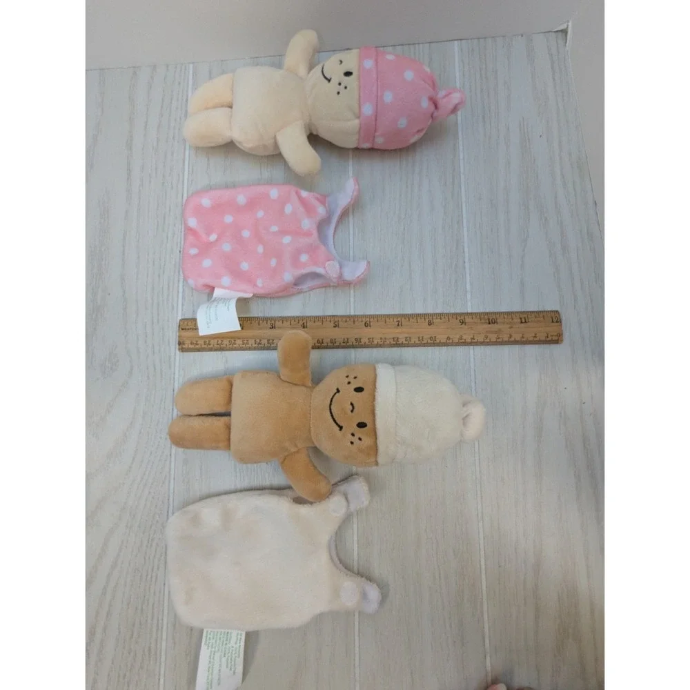 Marvel Education lot plush baby dolls AA Brown white tan hats Diversity buddies